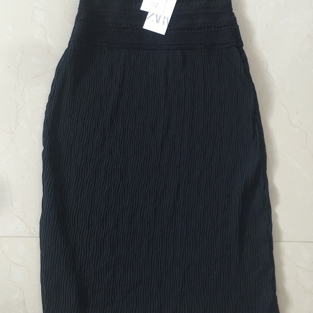 Zara sheer pleated maxi skirt black - Picture 4 of 4